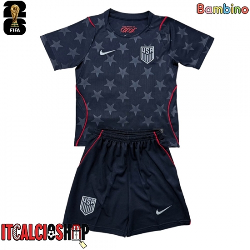 Stati Uniti Folarin Balogun #20 Seconda Maglia Bambino Mondiali 2026 Manica Corta (+ Pantaloni corti)